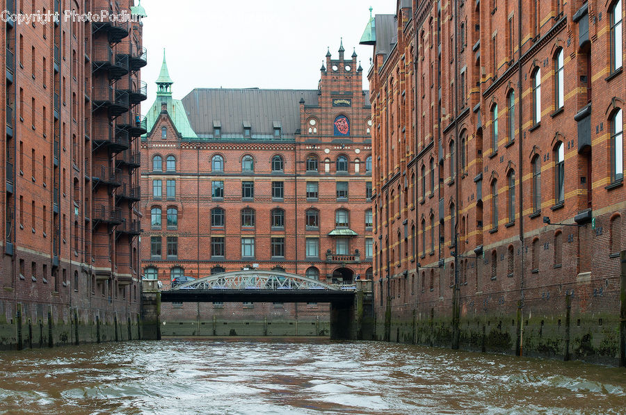 Apartment Building, Building, High Rise, Canal, Outdoors, River, Water