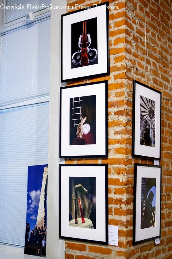Brick, Collage, Poster, Entertainment Center, Siding, Art, Indoors