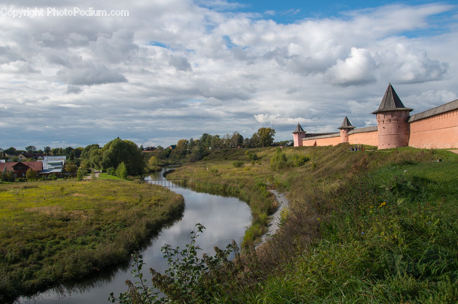 Castle, Ditch, Fort, Moat, Architecture, Housing, Monastery