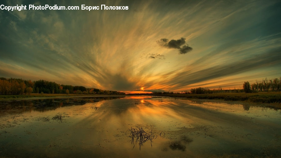 Dirt Road, Gravel, Road, Dawn, Dusk, Sky, Sunrise