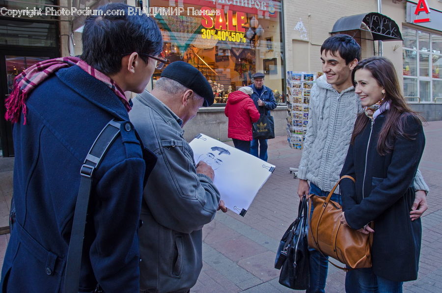 People, Person, Human, Sitting, Shop, Tourist, Costume