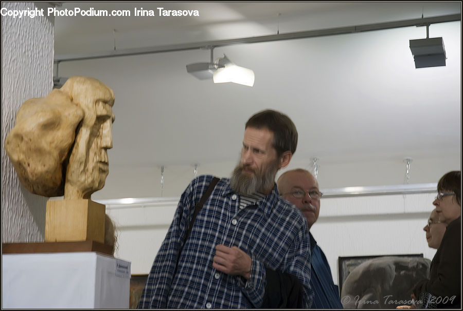 People, Person, Human, Art, Sculpture, Statue, Plaid