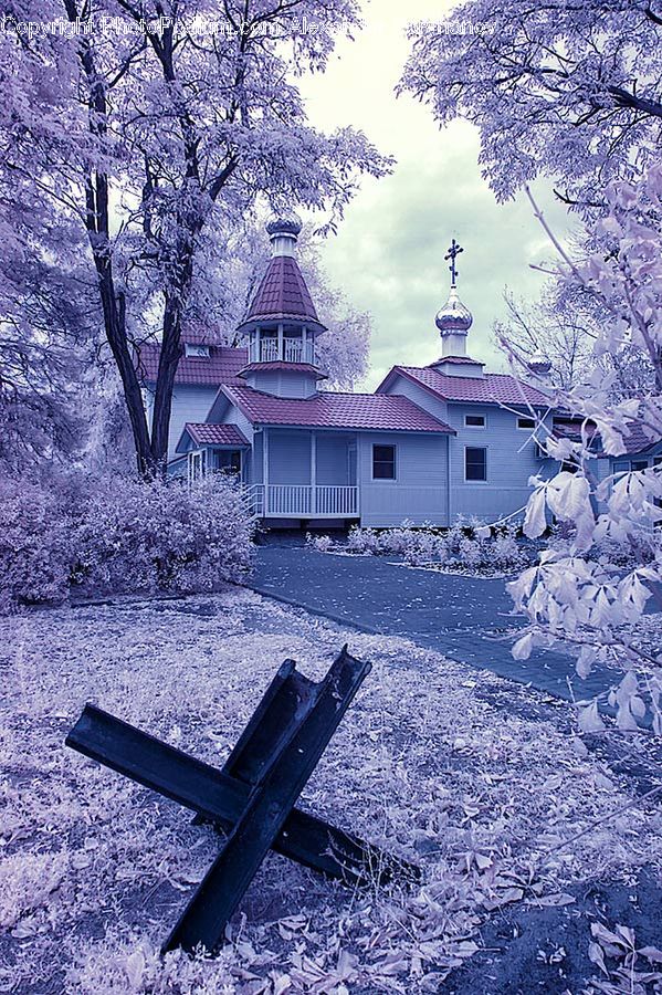 Building, Cottage, Housing, Bench, Architecture, Dome, Cross