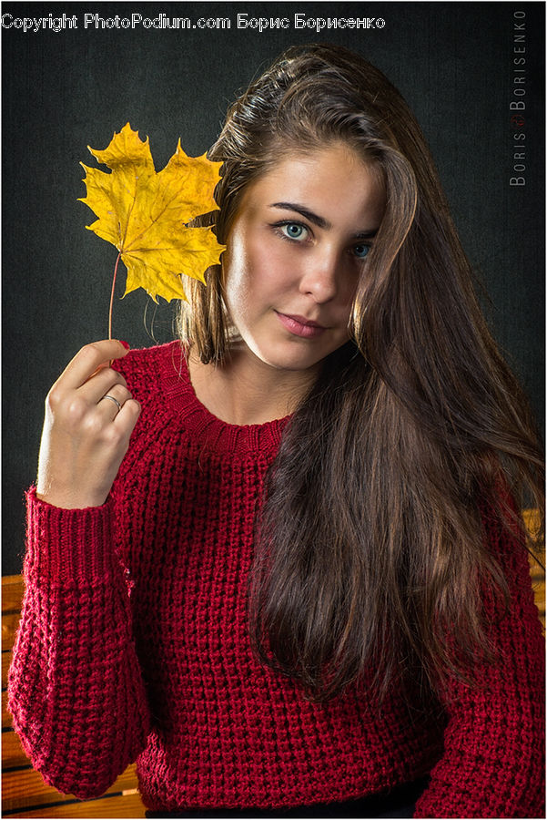 People, Person, Human, Maple, Maple Leaf, Plant, Portrait
