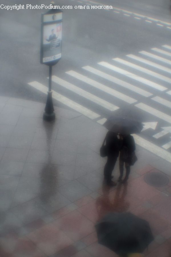 Asphalt, Road, Zebra Crossing, Pedestrian, Person, Ice, Outdoors