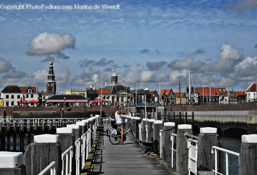 Smoke, Bicycle, Bike, Vehicle, Dock, Pier, Tree Stump