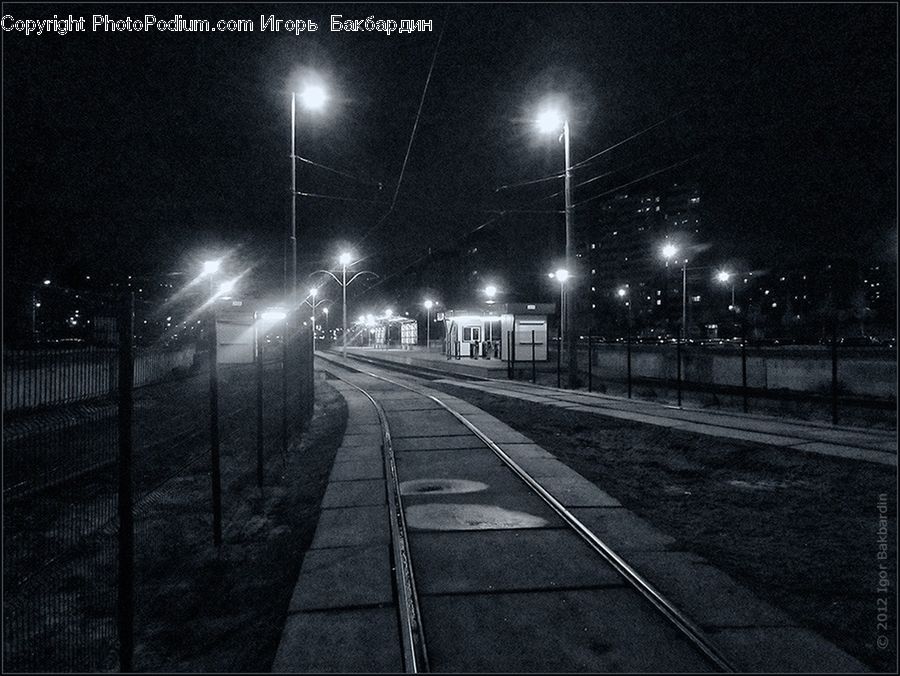 Road, Night, Outdoors, Lighting, City, Downtown, Urban
