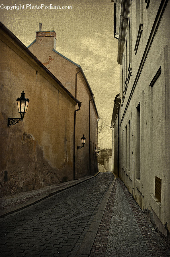 Alley, Alleyway, Road, Street, Town, Cobblestone, Pavement