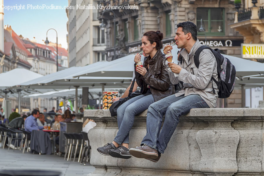 People, Person, Human, Bench, Building, Downtown, Town