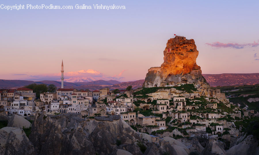 Architecture, Castle, Fort, Building, Downtown, Town, Cliff