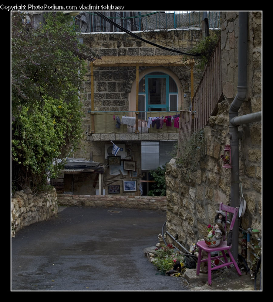 Chair, Furniture, Tomb, Building, Cottage, Housing, Patio