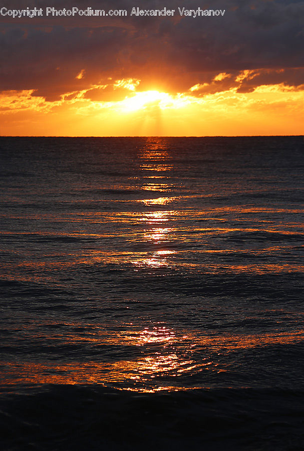 Dusk, Outdoors, Sky, Sunlight, Sunrise, Sunset, Ocean