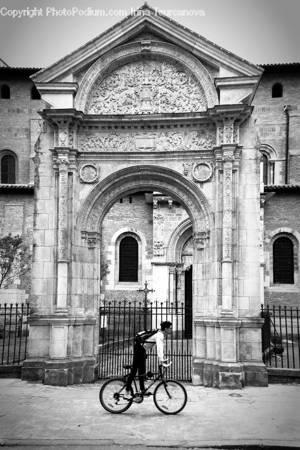 Bicycle, Bike, Cyclist, Vehicle, Architecture, Cathedral, Church