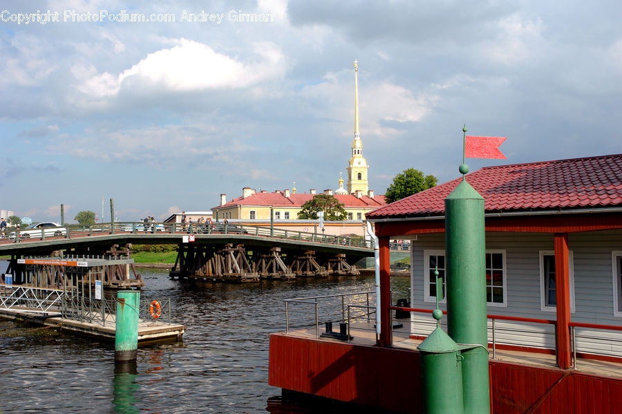 Architecture, Tower, Spire, Steeple, Cruise Ship, Ferry, Freighter