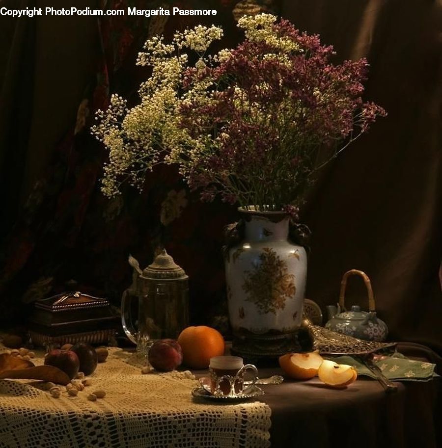 Jar, Porcelain, Vase, Art, Painting, Still Life, Home Decor