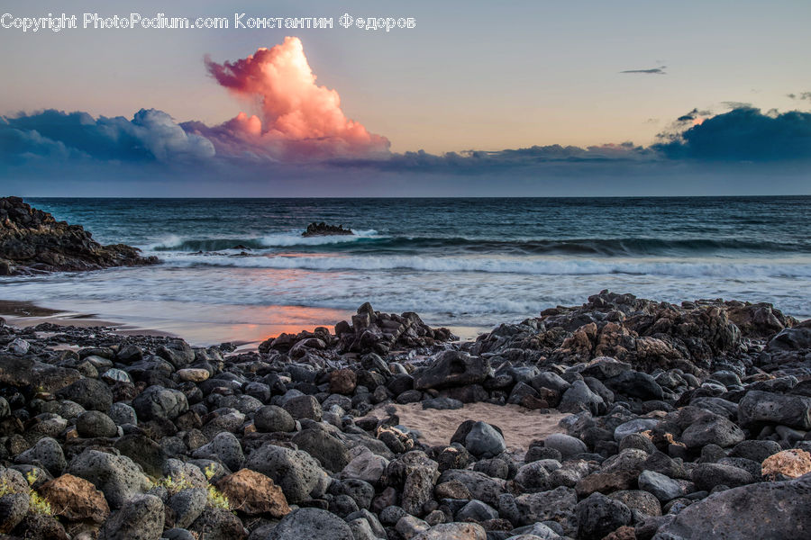 Cloud, Cumulus, Sky, Beach, Coast, Outdoors, Sea