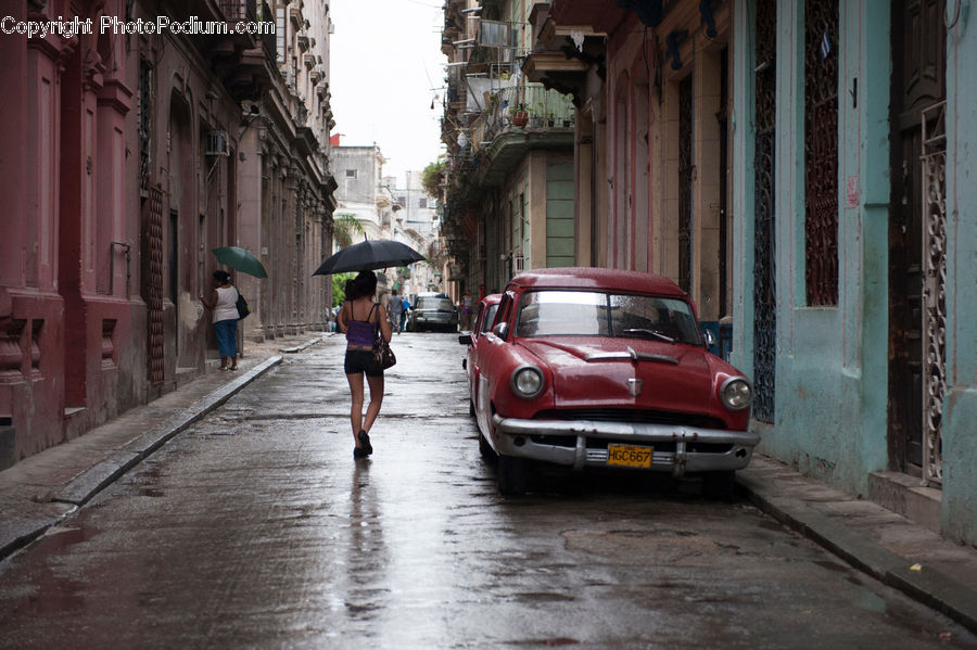 Alley, Alleyway, Road, Street, Town, Automobile, Car