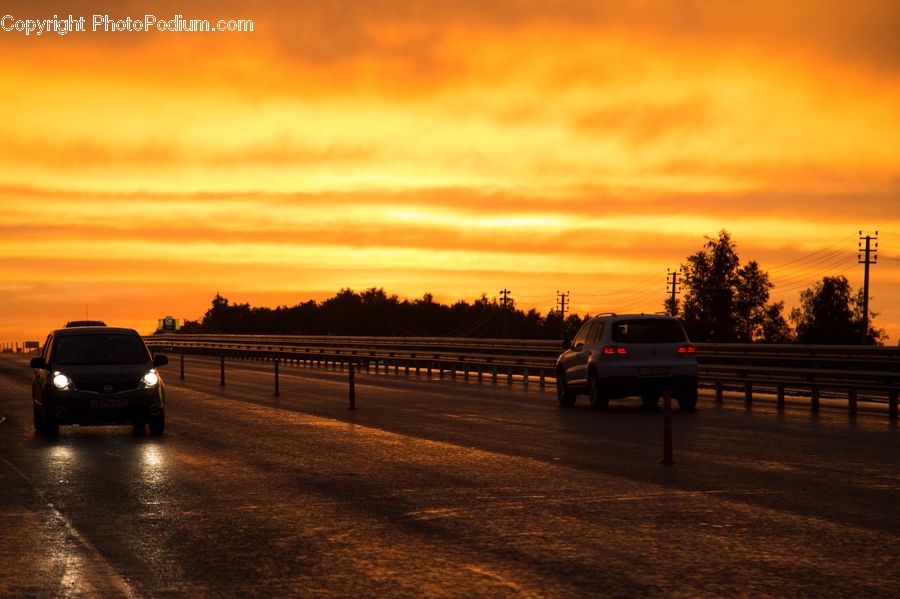 Dirt Road, Gravel, Road, Dawn, Dusk, Red Sky, Sky