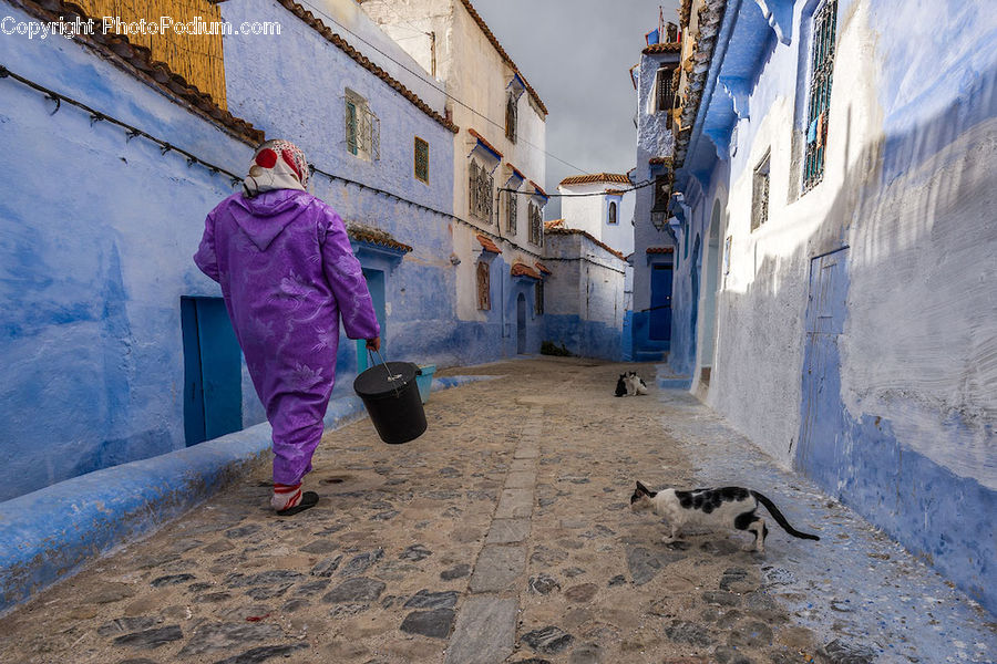 People, Person, Human, Luggage, Suitcase, Cobblestone, Pavement