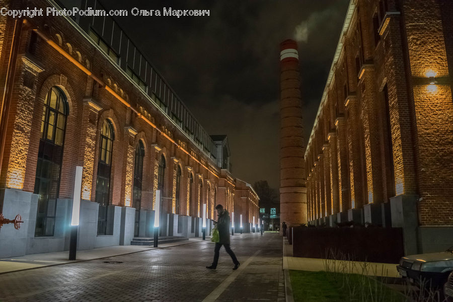 Boardwalk, Path, Pavement, Sidewalk, Walkway, Building, Column