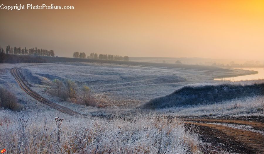 Frost, Ice, Outdoors, Snow, Dirt Road, Gravel, Road