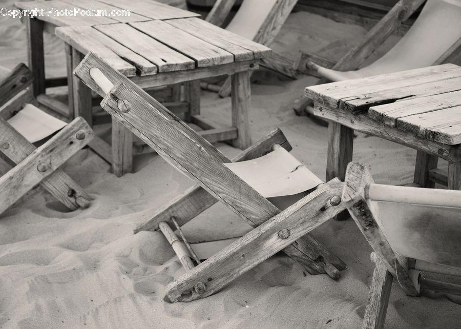 Bench, Chair, Furniture, Wood, Asphalt, Tarmac, Rubble