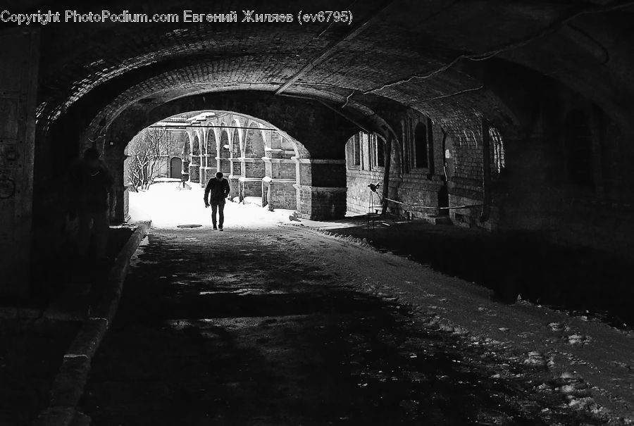 Tunnel, Alley, Alleyway, Road, Street, Town, Crypt
