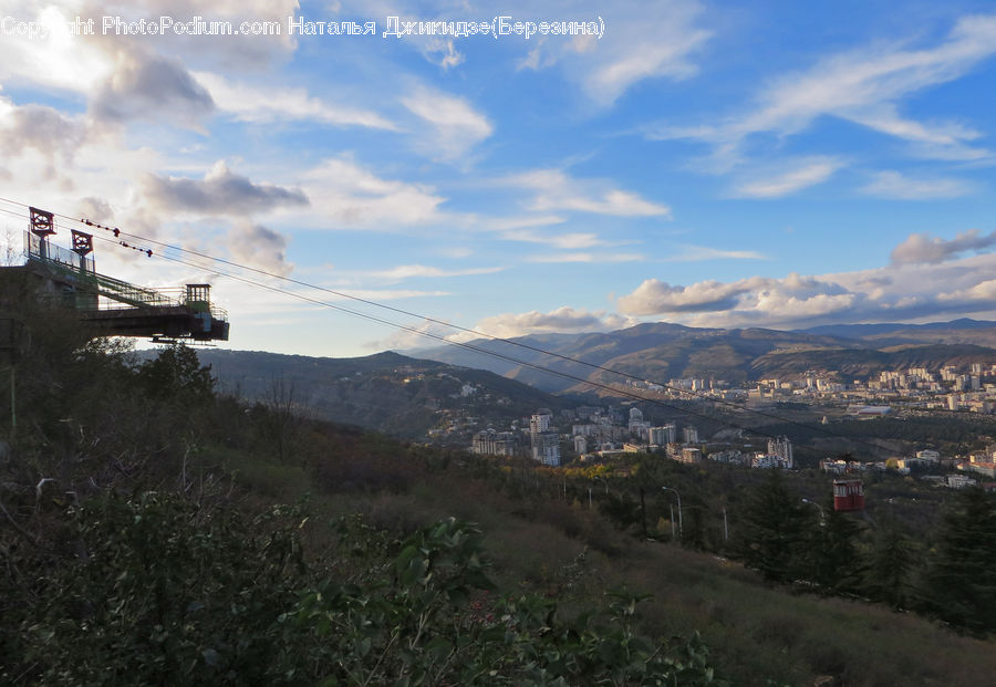 Mountain, Mountain Range, Outdoors, Landscape, Nature, Scenery, Cable Car