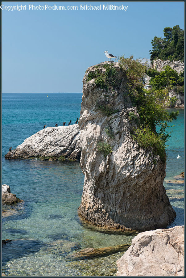 Cliff, Outdoors, Rock, Promontory, Beach, Coast, Sea