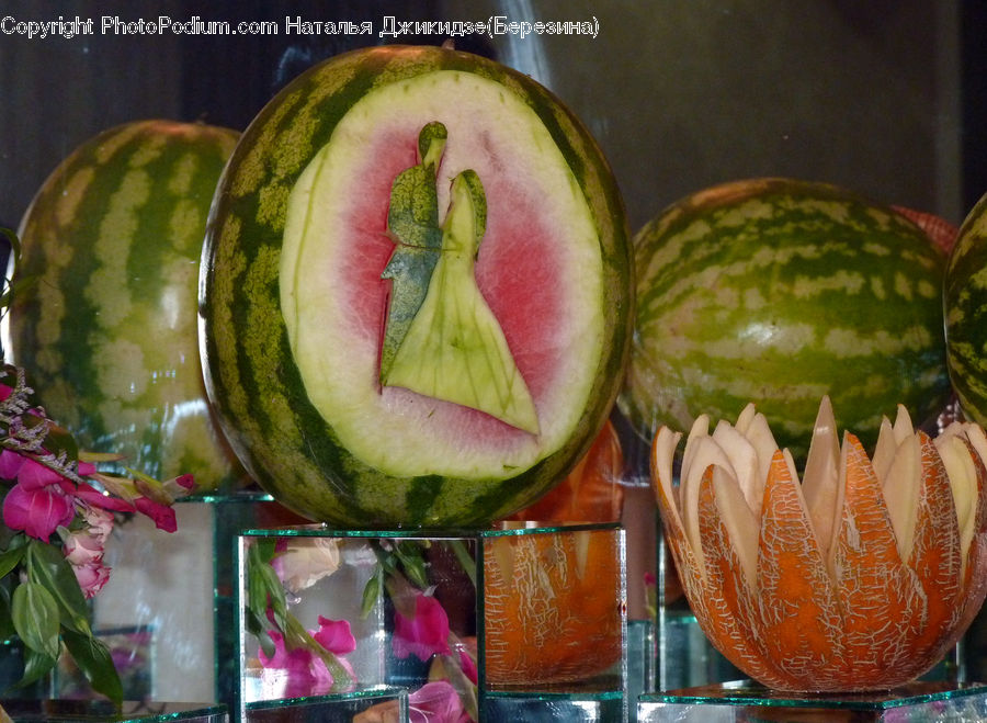 Jar, Porcelain, Vase, Fruit, Watermelon, Plant, Potted Plant