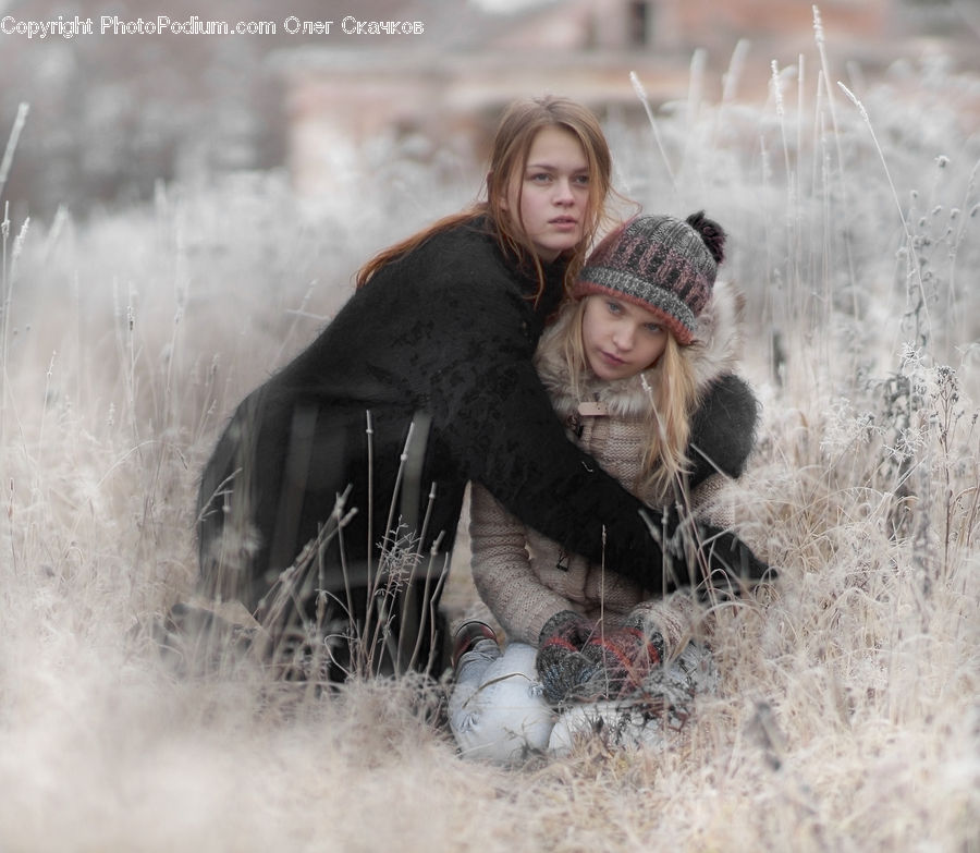 People, Person, Human, Field, Grass, Grassland, Plant