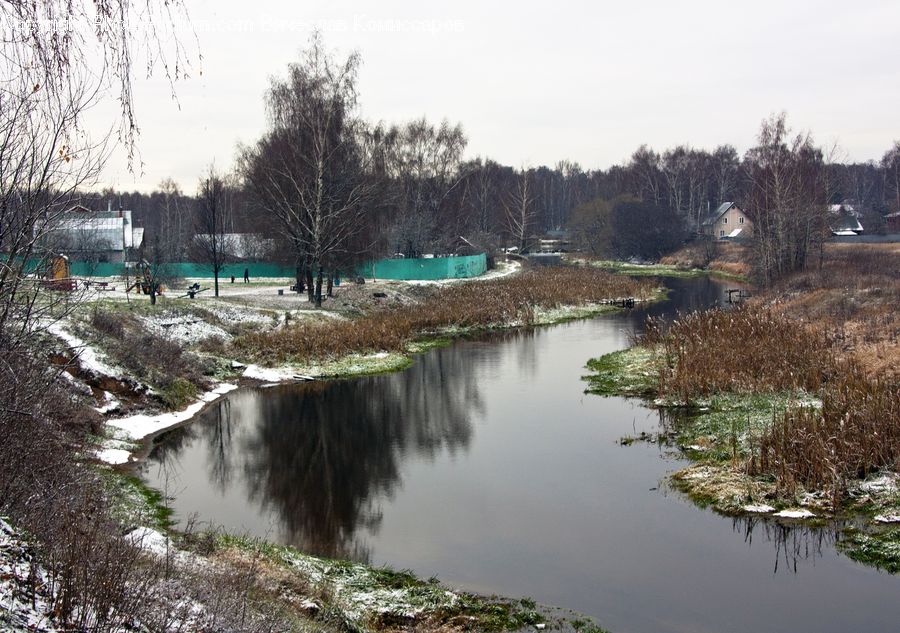 Canal, Outdoors, River, Water, Cabin, Hut, Rural
