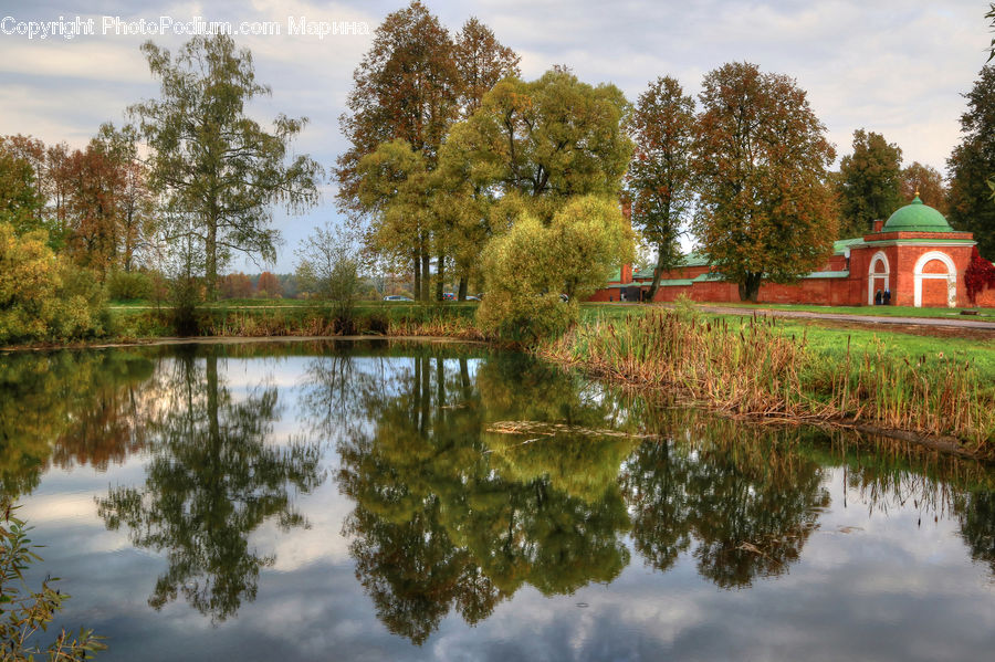 Architecture, Housing, Monastery, Dome, Outdoors, Pond, Water