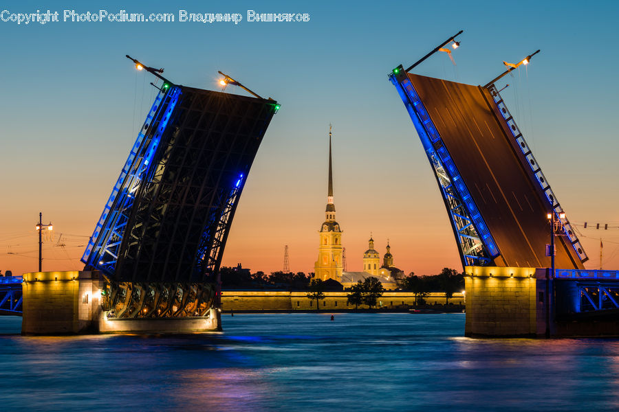 City, Downtown, Bridge, Architecture, Convention Center, Building, Metropolis