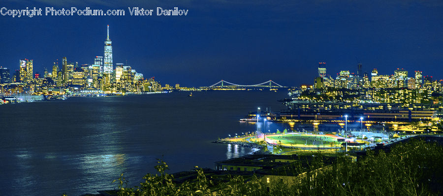 Factory, Refinery, Waterfront, City, Downtown, Metropolis, Urban