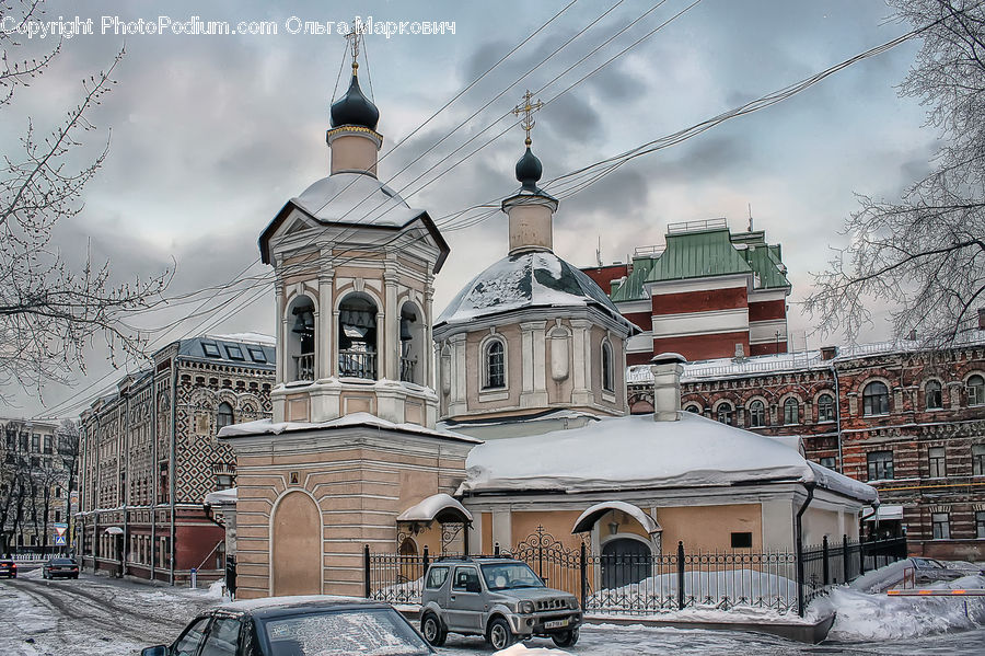 Car, Suv, Vehicle, Arch, Architecture, Dome, Church
