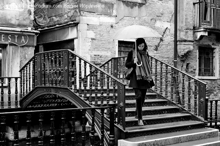 People, Person, Human, Banister, Handrail, Staircase, Window