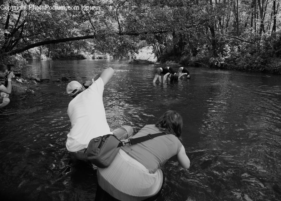Human, People, Person, Back, Outdoors, River, Water