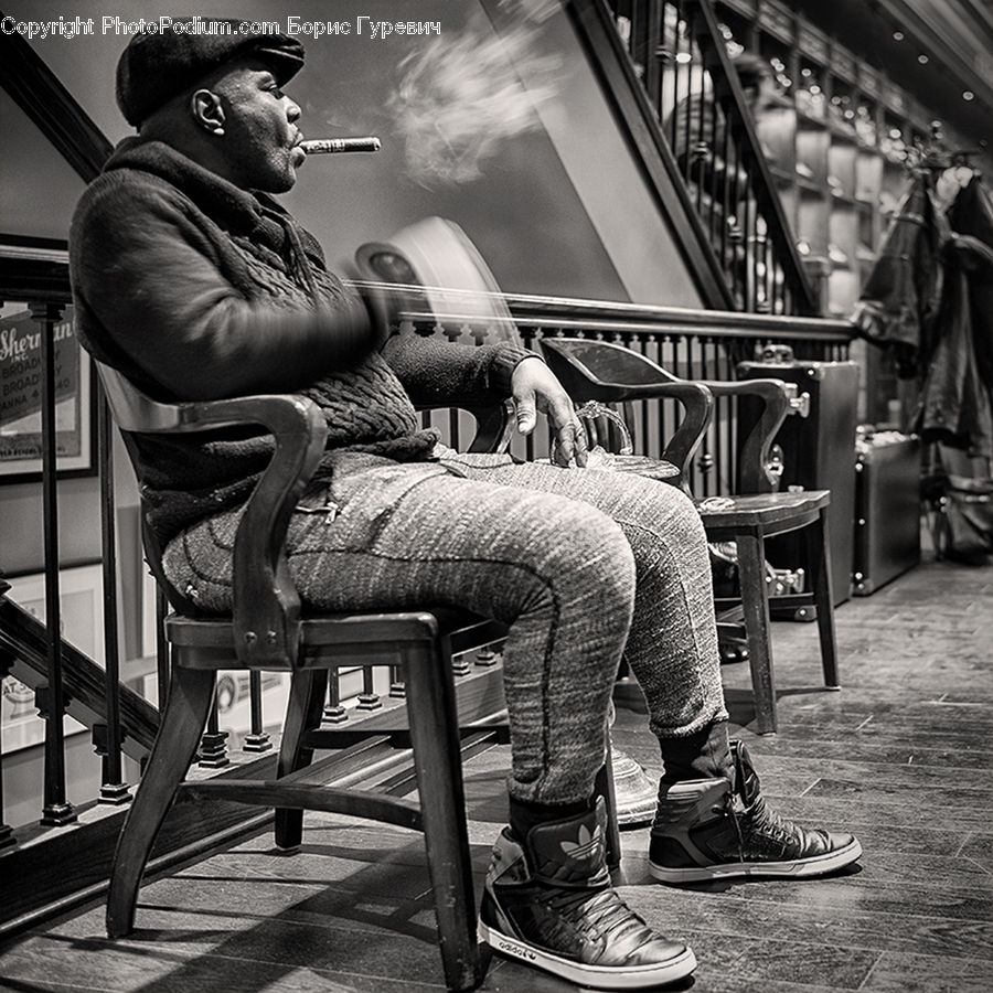 Chair, Furniture, People, Person, Human, Footwear, Shoe