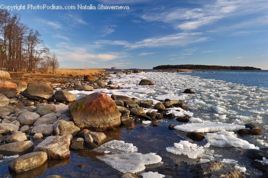 Rock, Coast, Outdoors, Sea, Water, Limestone, Creek
