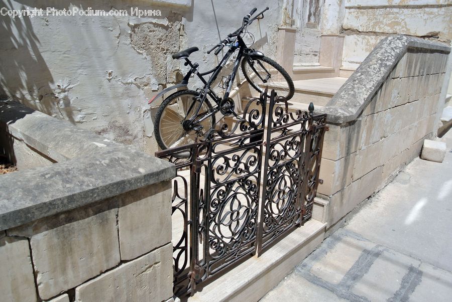 Bicycle, Bike, Vehicle, Banister, Handrail, Outdoors, Sand