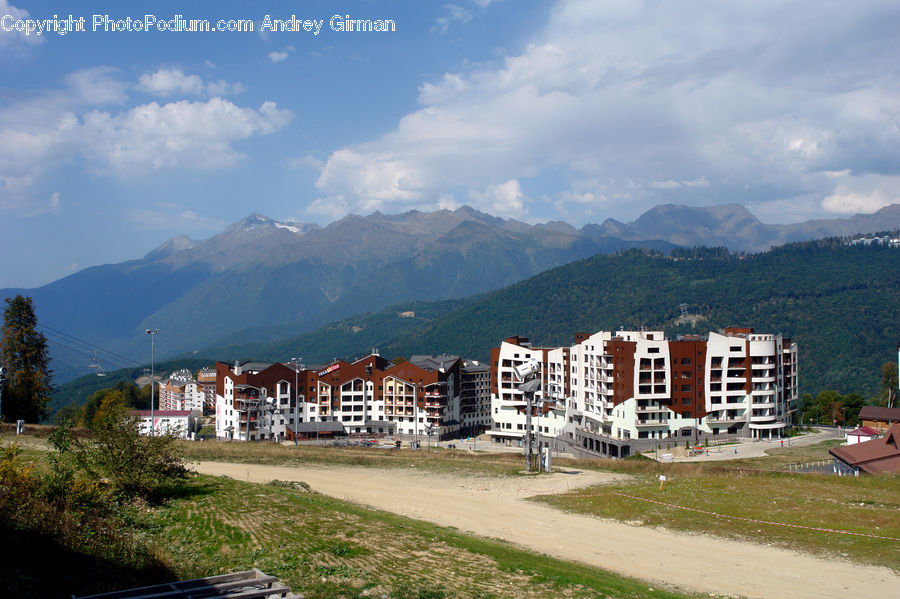 Downtown, Neighborhood, Town, Building, Landscape, Nature, Scenery