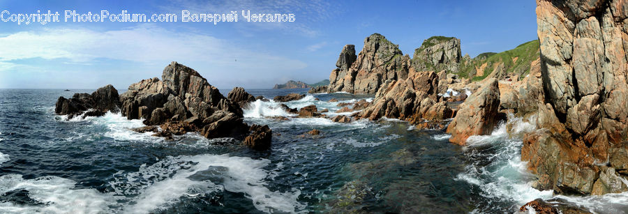 Creek, Outdoors, River, Water, Rock, Cliff, Promontory