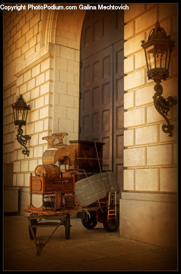 Hearth, Carriage, Horse Cart, Vehicle, Fireplace, Furniture, Indoors
