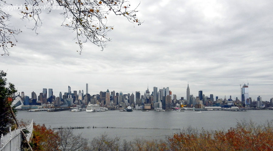 City, Downtown, Waterfront, Landscape, Nature, Scenery, Metropolis