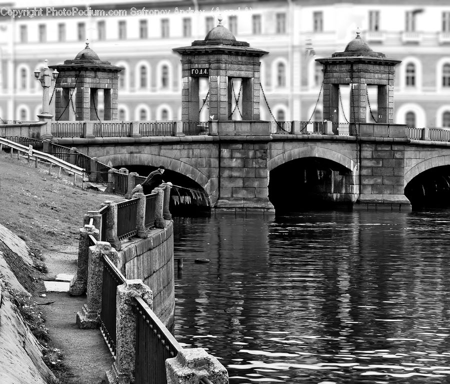 Arch, Canal, Outdoors, River, Water, Brick, Bridge