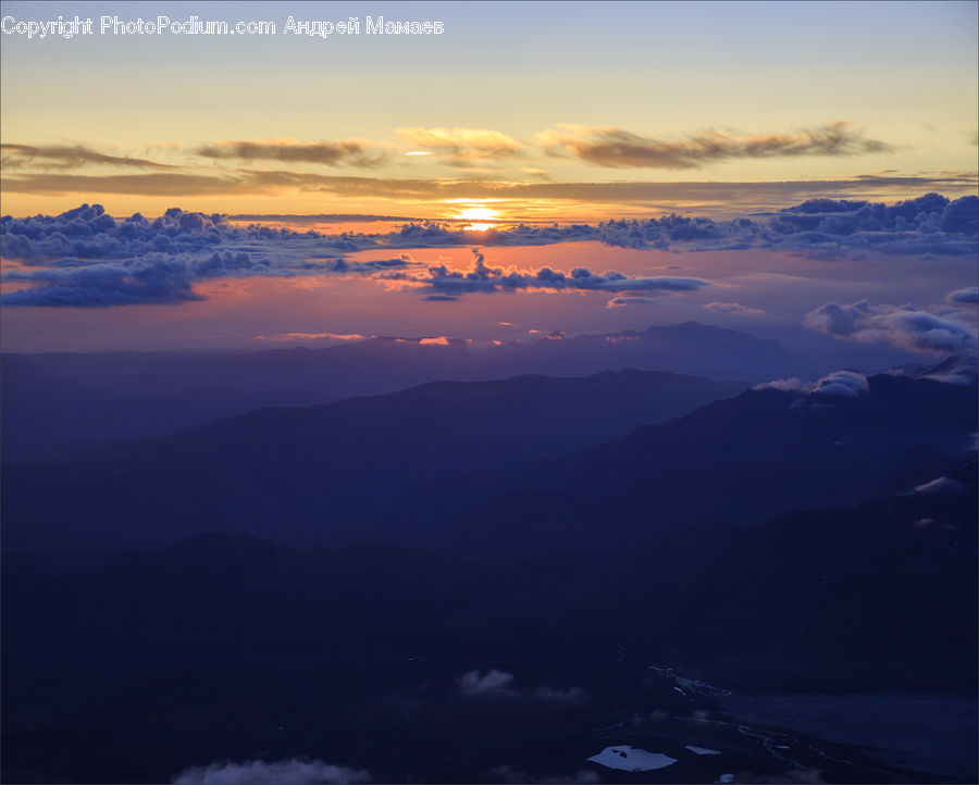 Dawn, Dusk, Sky, Sunrise, Sunset, Mountain, Mountain Range