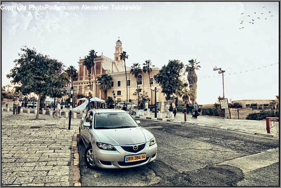 Automobile, Car, Vehicle, Coupe, Sports Car, Intersection, Road