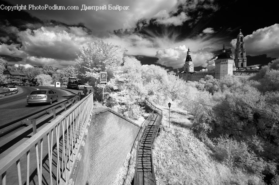 Rail, Train Track, Architecture, Spire, Steeple, Tower, Transportation