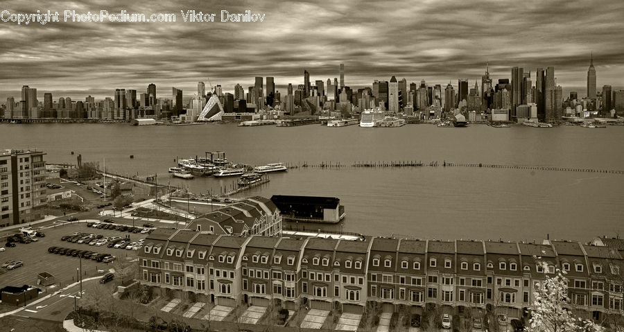 Harbor, Port, Waterfront, Apartment Building, Building, High Rise, Downtown